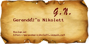 Gerendás Nikolett névjegykártya